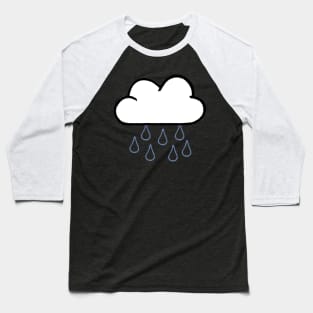 Rainy Cloud Design (Navy) Baseball T-Shirt